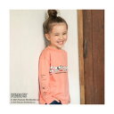 ブランシェス branshes 【ピーナッツ75周年】×ブランシェス 長袖Tシャツ (ライトオレンジ)