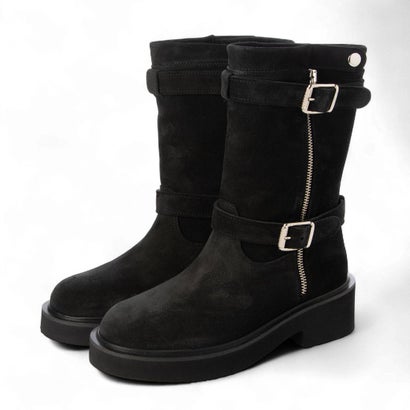 ファビオルスコーニ FABIO RUSCONI ラウンドトウEVAソールエンジニアブーツ （ブラックスウェード）