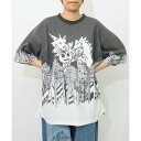 スカラー ScoLar うさクマヒーローごっこ柄Tシャツ (ブラック)