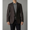 ダーバン D'URBAN SILK AIR ボルドーミニチェックジャケット (ボルドー)
