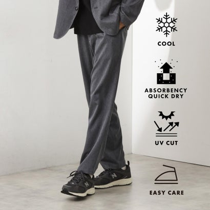 ザ ショップ ティーケー(メンズ) THE SHOP TK(Men) クールファイバーワイドイージーパンツ 【セットアップ可/接触冷感/UVカット/イージーケア...