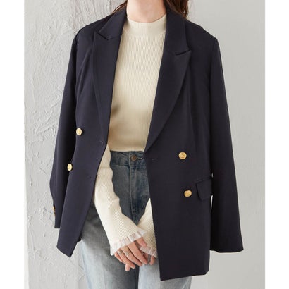 ラナン RANAN ゴールドボタンWテーラードジャケット （ネイビー）