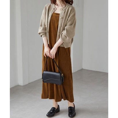 ラナン RANAN カットコールキャミ×ニットカーデセット （ベージュ系）