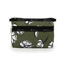 レスポートサック LeSportsac COSMETIC CLUTCH (オリーブフローラルシルエット)