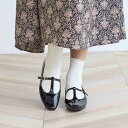 イング ing Tストラップパンプス (ブラックエナメル)