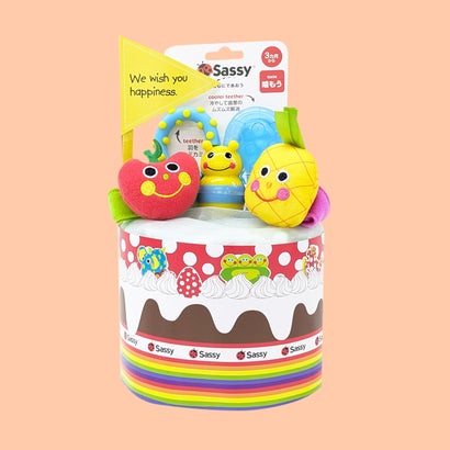 サッシー Sassy ダイパーケーキ カミカミみつばち【返品不可商品】 （ブルー）