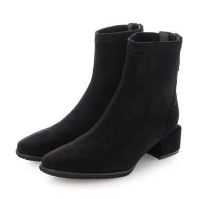 パラディクルール PARADIS COULEUR スクエアトウバックジップストレッチブーツ （ブラックスウェード）