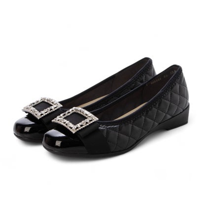 ブリジットバーキン ウォーク Bridget Birkin Walk キルティングビジューリボンウォーキングパンプス （ブラック）