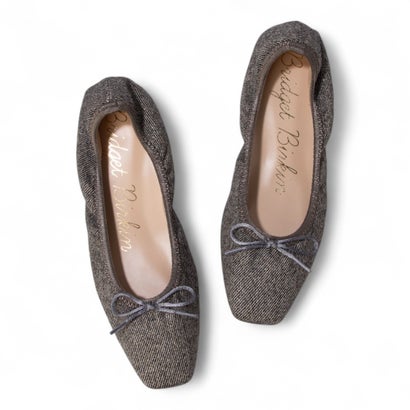 ブリジット バーキン Bridget Birkin スクエアデイリーバレエシューズ （グレー雑材）
