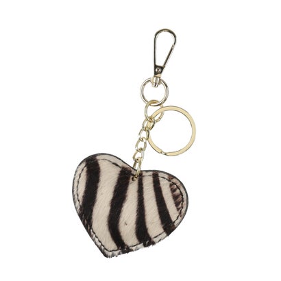 アンドレアカルドネ Andrea Cardone ハート型レザーキーチャーム （ブラックコンビ）