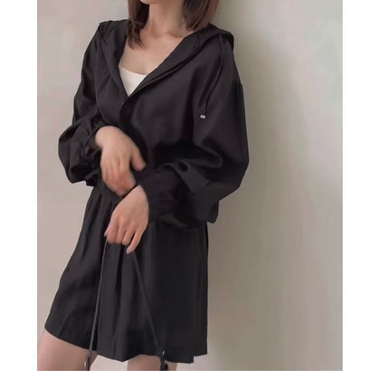 ナウワレノ Nau Waleno エアリーナチュラルフーディセットアップ （ブラック）