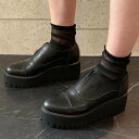 オールブラック ALL BLACK 【厚底/本革/軽量】トラッドシューズ (ブラック)