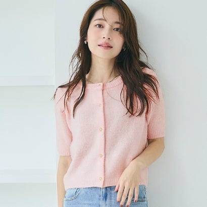 コカ coca ゴールドボタン 半袖ニットカーディガン （Lt.pink）のサムネイル