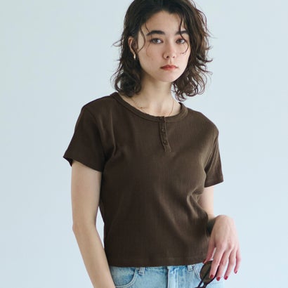 コカ coca リブヘンリーネックTシャツ （Dk.brown）のサムネイル