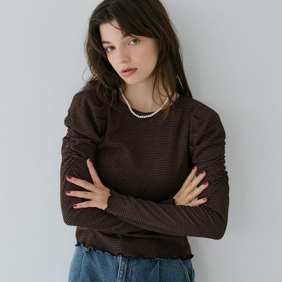 【再入荷・新色追加】コカ coca クレープシャーリングパフスリーブトップス （D）のサムネイル