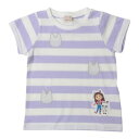 プティマイン petit main 【ギャビー】なりきりボーダーTシャツ (ラベンダー)
