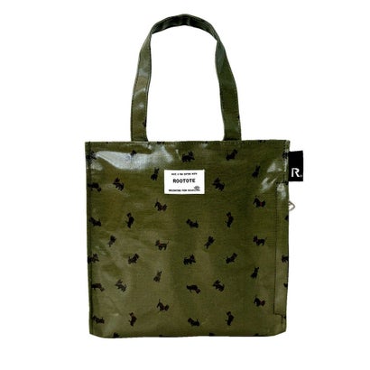 ルートート ROOTOTE トートバッグ レディース 小さめ 表ラミネート加工 ランチトート EU.スクエア.ラミネート-S 3601 （02 グランパ）