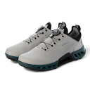 エコー ECCO 防水 GOLF BIOM C4 スパイクレスゴルフシューズ 本革 軽量 グリップ力 (Concrete / Baygreen)