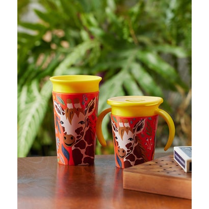 マンチキン munchkin ハンドル付きミラクルカップ・ワイルドラブ【返品不可商品】 （キリン）