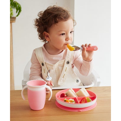 マンチキン munchkin たべたくなーる ステンレスフォーク&スプーン【返品不可商品】 （ピンク）