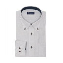 トーキョーシャツ TOKYO SHIRTS ボタンダウン 長袖 形態安定 ワイシャツ (ブラウン×ネイビー)