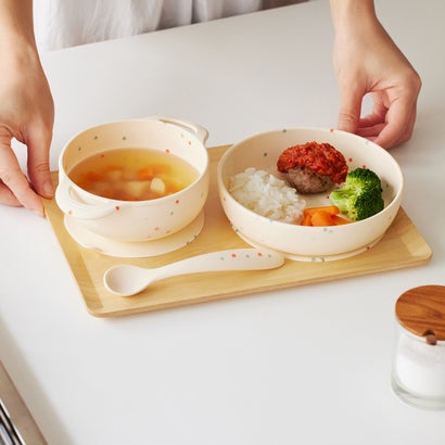 ディーバイダッドウェイ D by DADWAY シリコーン食器セット【返品不可商品】 （シュガープラム／アイボリー）