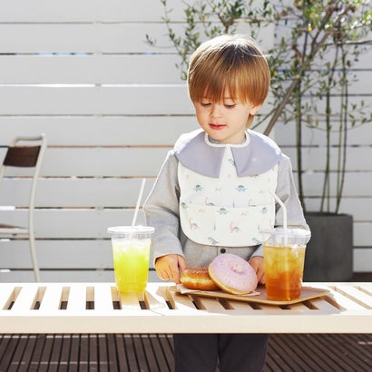 ディーバイダッドウェイ D by DADWAY おめかしお食事エプロン【返品不可商品】 （ダイナソー／アイボリー）