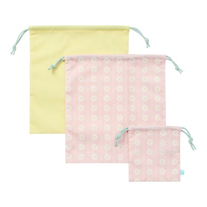 ディーバイダッドウェイ D by DADWAY きんちゃく3枚セット （フラワーレース／シェルピンク）