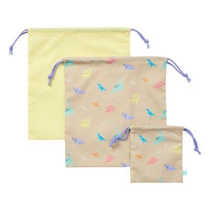 ディーバイダッドウェイ D by DADWAY きんちゃく3枚セット （ダイナソー／サンドベージュ）