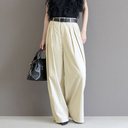 アレッタ ヴィータ Aletta vita シワ加工ツータックトラウザーパンツ （ベージュ）