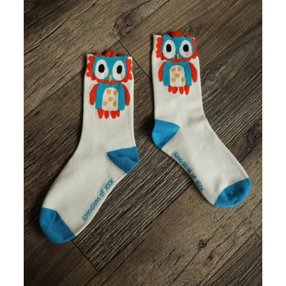 フック HOOK HOOK -original- ポップアニマルイラストルーソックス （アイボリー）