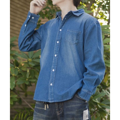 エーアールエムジー ar/mg 6.5oz ライトデニムシャツ (ブルー)