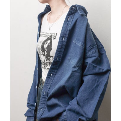エーアールエムジー ar/mg 6.5oz ライトデニムシャツ (ネイビー)