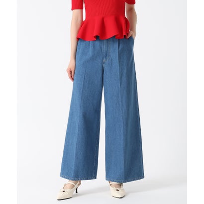 トランテアン ソン ドゥ モード 31 Sons de mode 2025秋冬新作 バックレースアップワイドデニムパンツ （BLUE）(4)