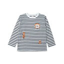 プティマイン petit main 【パンどろぼう】ボーダーモチーフ長袖Tシャツ (コン)