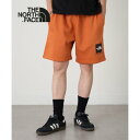 ザ・ノース・フェイス THE NORTH FACE 8C1J/M BOX NSE REGULAR SHORT ワンポイント ロゴ ハーフパンツ (オレンジ)