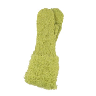 シー C-cie- A1249 KNIT FUR GLOVE (セージグリーン)
