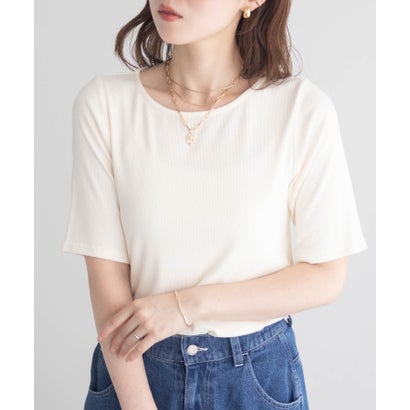 マックハウス Mac-House テレコハーフスリーブカットソー （ブラック）