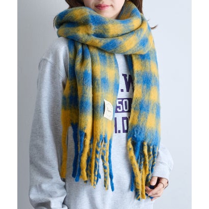 ザバグマティ The Bagmati チェックマフラー 40cm×180cm PA-ECHARPE40 （イエロー）