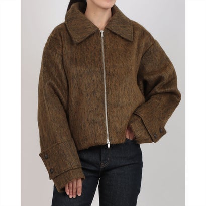 メゾンブリーズレヴール MAISON BREEZE reveur シャギー 襟付きビッグタブショートブルゾン DTK （マス..