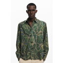 デシグアル Desigual ボタニカルフラワーシャツ (グリーン)