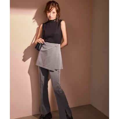 ロイヤルパーティー ROYAL PARTY スリットフレアパンツ （グレー）