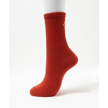 マックハウス Mac-House リブクルーソックス ロゴ刺繍 （レンガ）