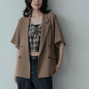 ギャレスト GALLEST 【接触冷感/セットアップ対応】イージーダブルブレストジャケット【カセット服/オケージョン】 (キャメルブラウン(641))