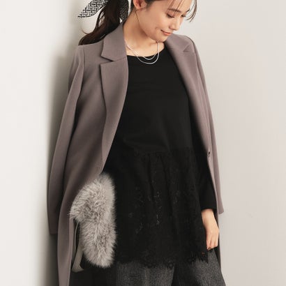 インディヴィ INDIVI レース切り替えカットソー （ブラック(019)）