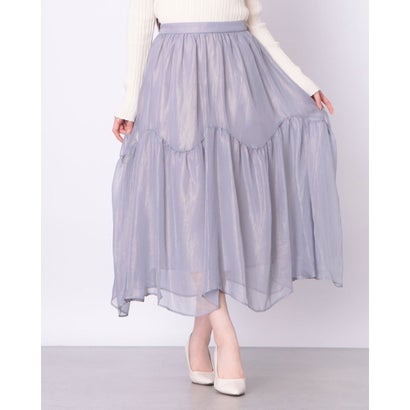 ドゥ アルシーヴ DOUX ARCHIVES メタリックシアーティアードスカート （GRY）