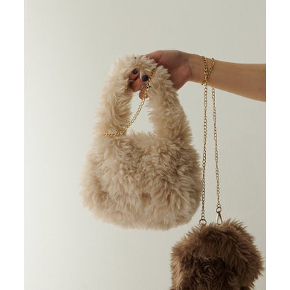 ウィムガゼット Whim Gazette 【THE PAUSE】フェイクファーミニBAG （ivory）