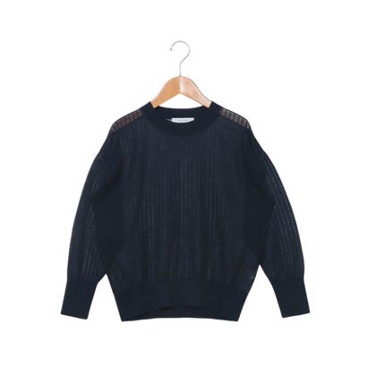 ドゥ アルシーヴ DOUX ARCHIVES 長袖シアーニット （NAVY）