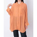 アルシーヴ archives 楊柳クレープシャツ (ORANGE)