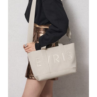 エヴリス EVRIS 【EVRIS/エブリス】ロゴリブニット ミニトートバッグ／500mlペットボトル収納可 （BEG56）